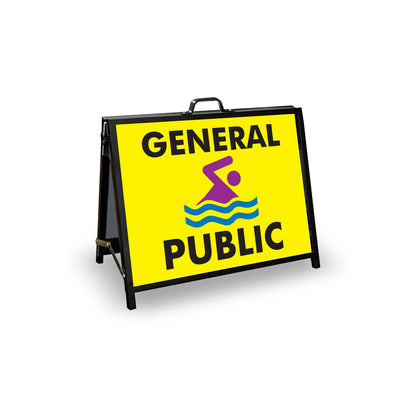 A - Frame Landscape Black - General Public Corflute Inserts - New Signs