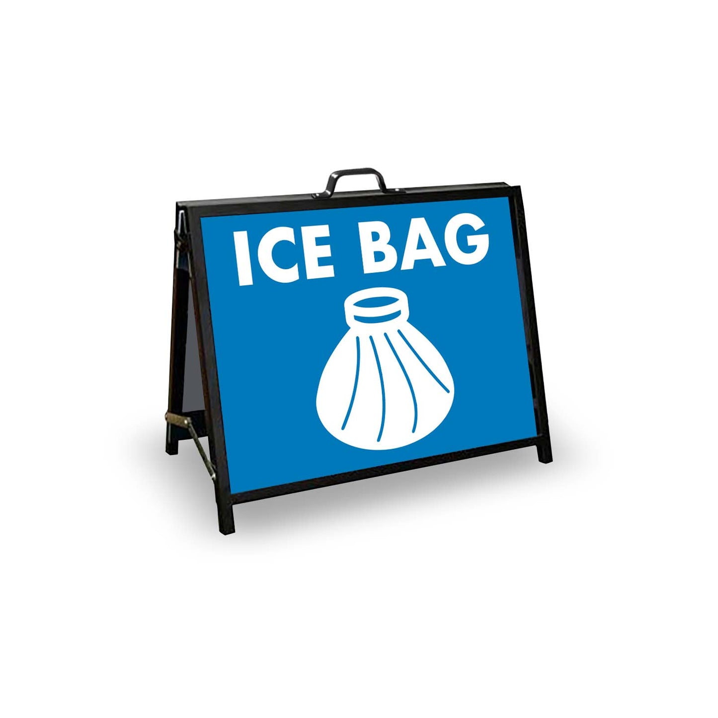 A - Frame Landscape Black - Ice Bag Corflute Inserts - New Signs