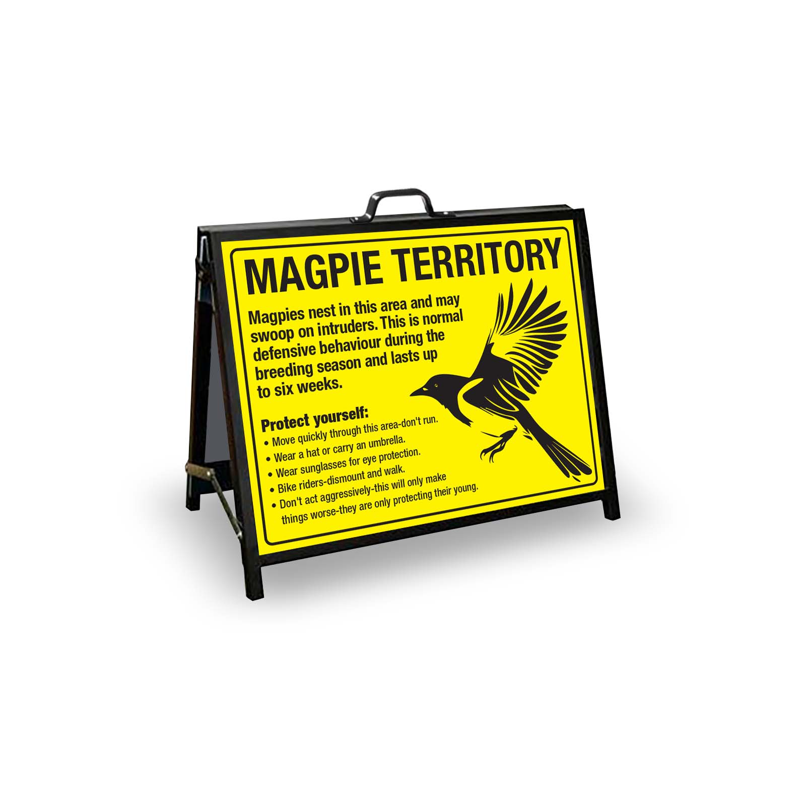A - Frame Landscape Black - Magpie Territory - New Signs