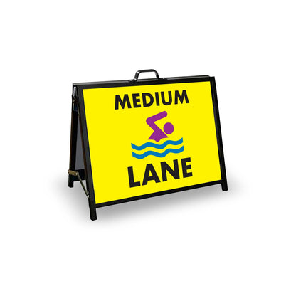 A - Frame Landscape Black - Medium Lane Corflute Inserts - New Signs