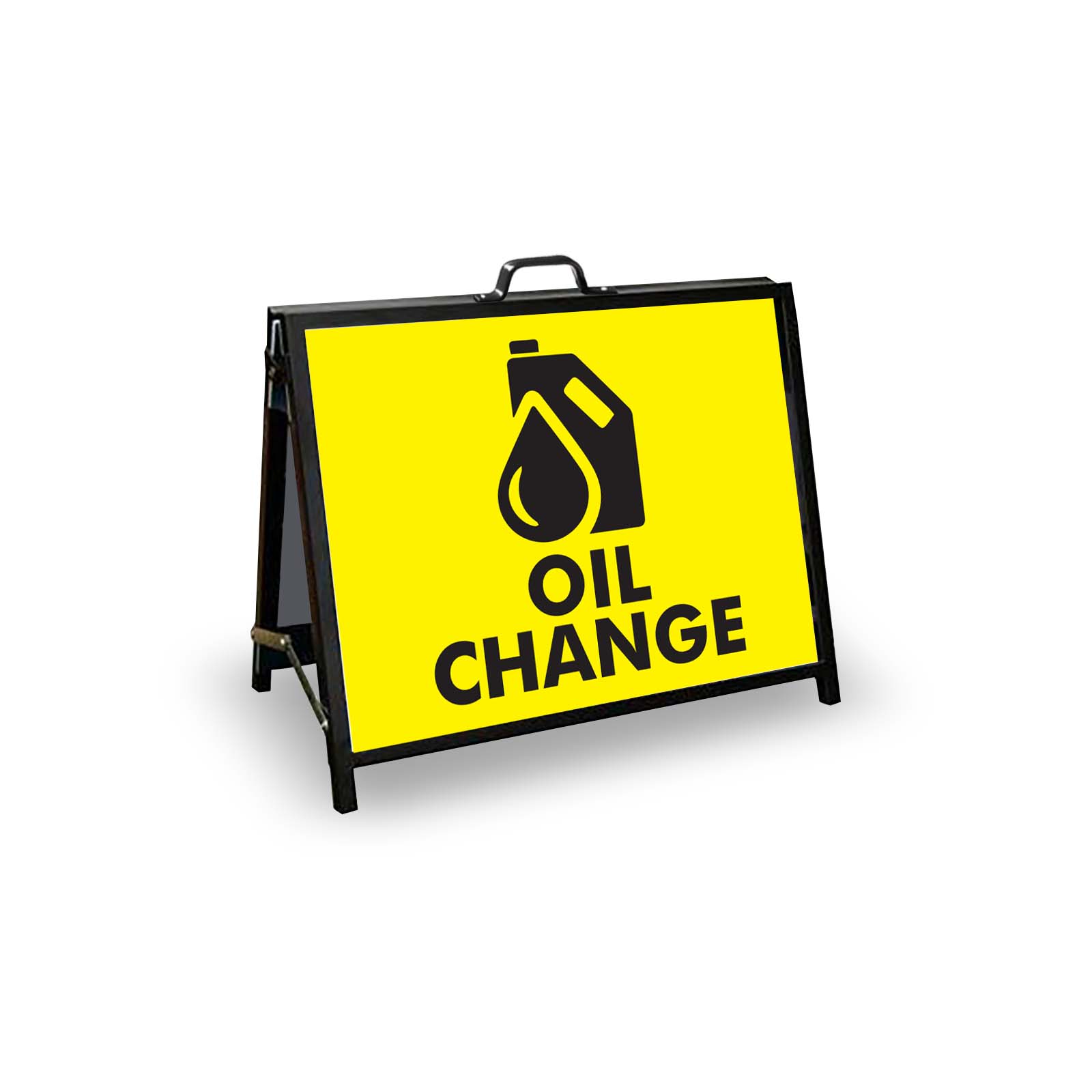 A - Frame Landscape Black - Oil Change Corflute Inserts - New Signs