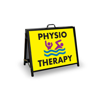 A - Frame Landscape Black - Physio Therapy Corflute Inserts - New Signs