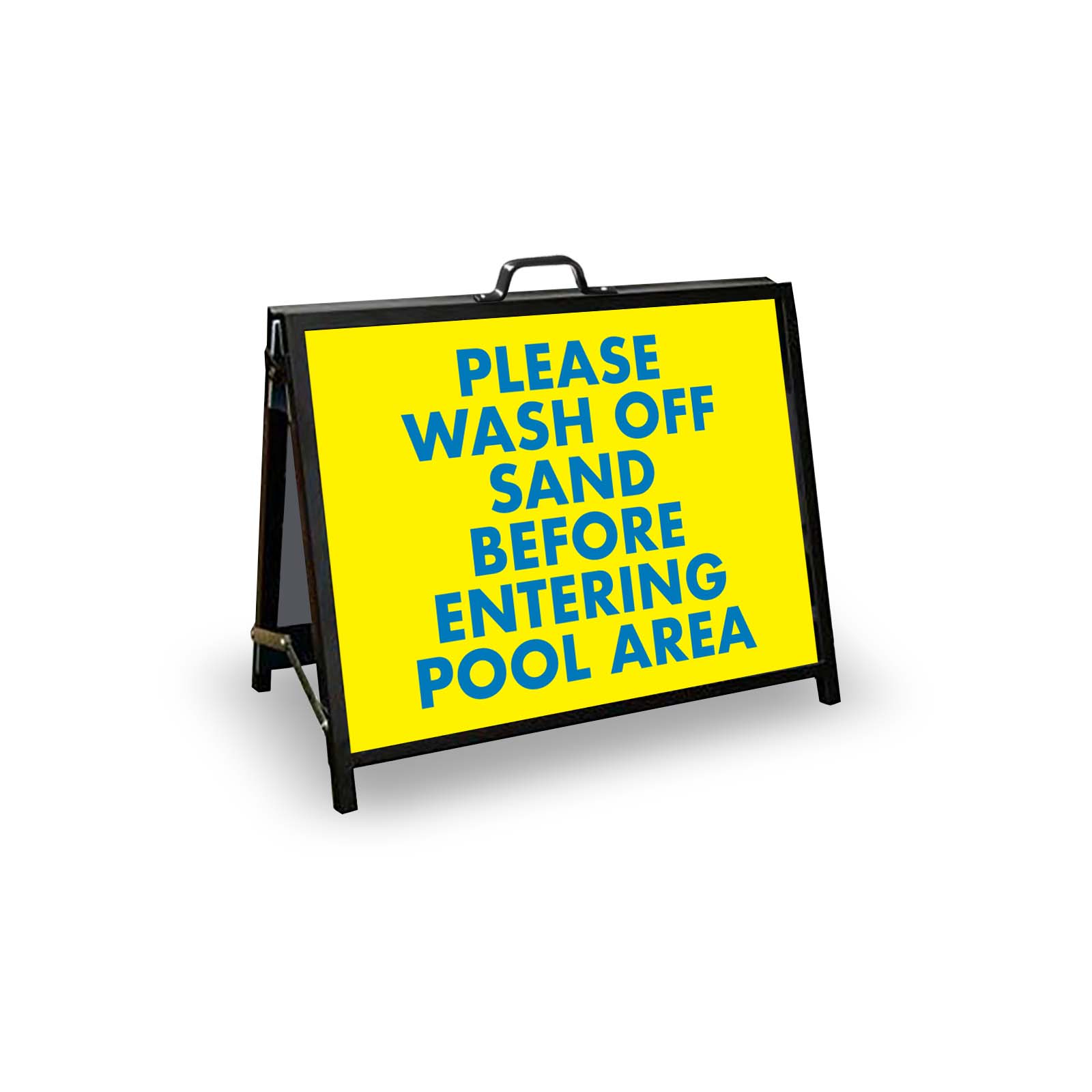 A - Frame Landscape Black - Please Wash Off Sand Corflute Inserts - New Signs