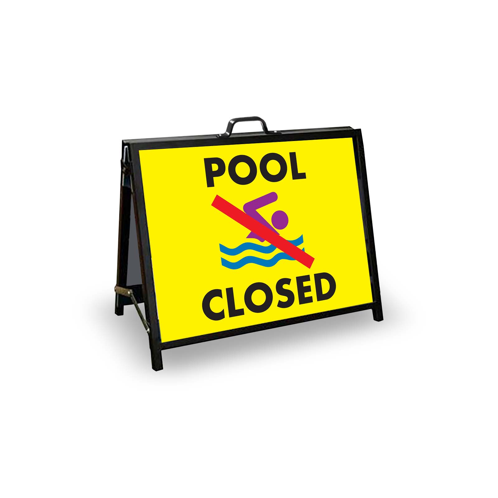 A-Frame Landscape Black - Pool Closed Symbol Corflute Inserts – New Signs