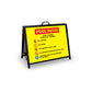 A - Frame Landscape Black - Pool Rules 1 Pool Hours 6am - 10pm Corflute Inserts - New Signs