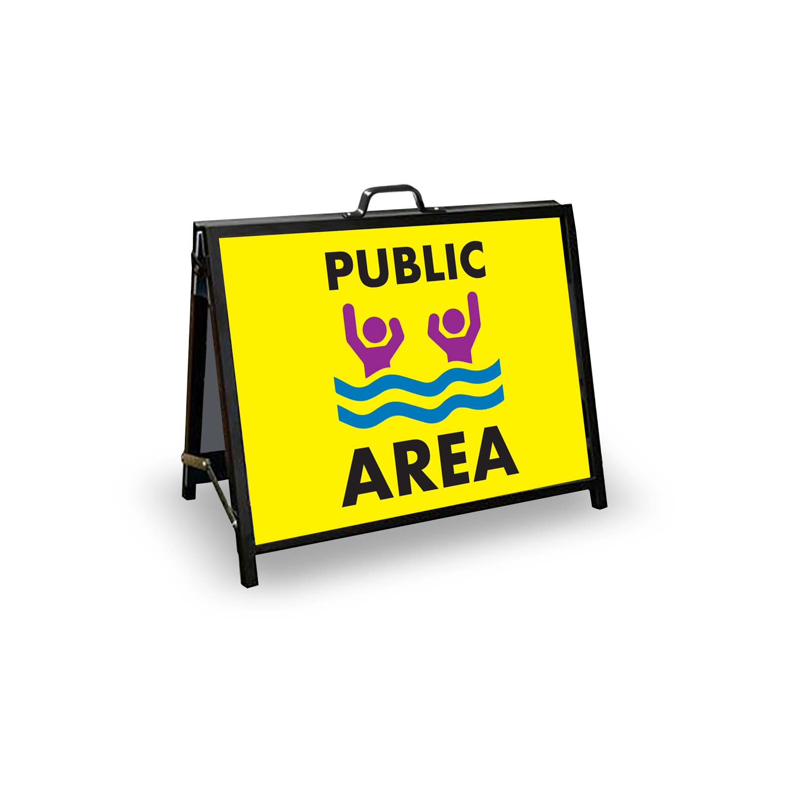 A - Frame Landscape Black - Public Area Corflute Inserts - New Signs