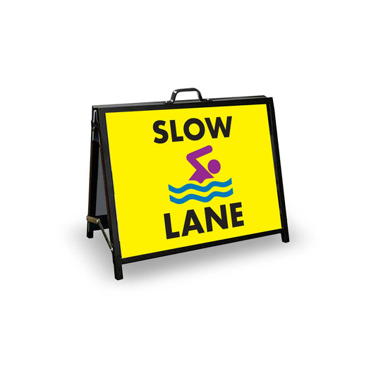 A - Frame Landscape Black - Slow Lane Corflute Inserts - New Signs