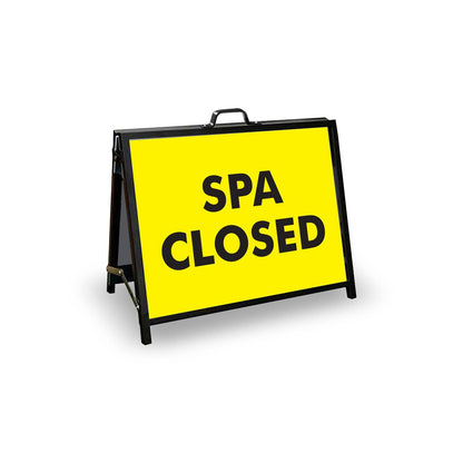 A - Frame Landscape Black - Spa Closed Corflute Inserts - New Signs