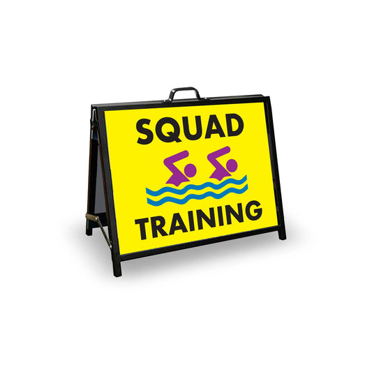 A - Frame Landscape Black - Squad Training Corflute Inserts - New Signs