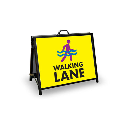 A - Frame Landscape Black - Walking Lane Corflute Inserts - New Signs
