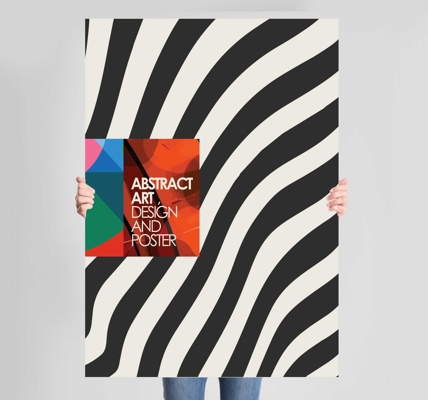 Abstract Black and White Zebra Poster Wall Art Prints - New Signs