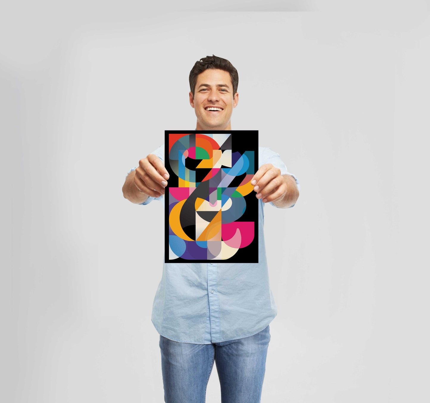 Abstract Colourful Geometrical Poster Wall Art Prints - New Signs