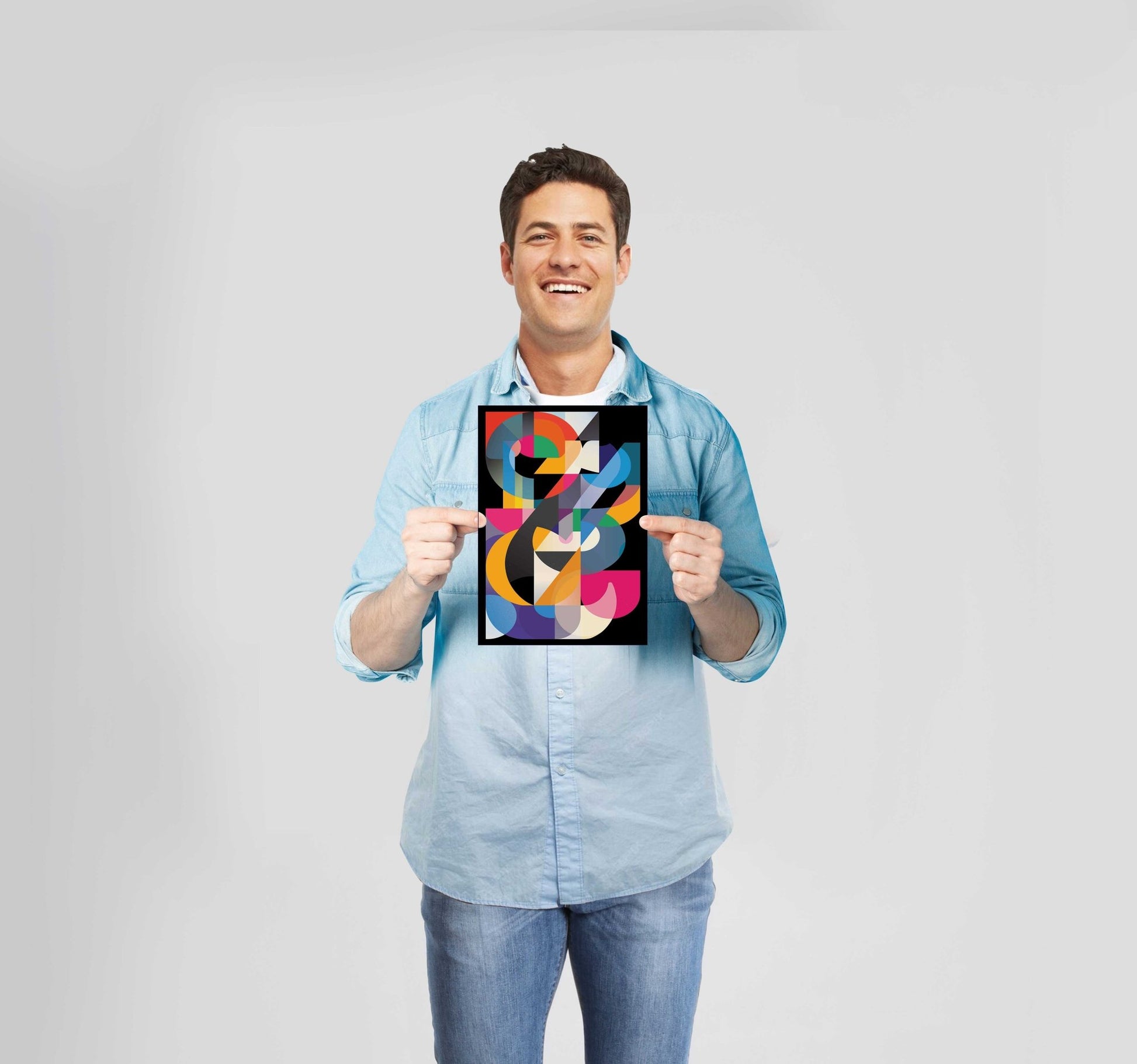 Abstract Colourful Geometrical Poster Wall Art Prints - New Signs