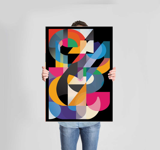 Abstract Colourful Geometrical Poster Wall Art Prints - New Signs