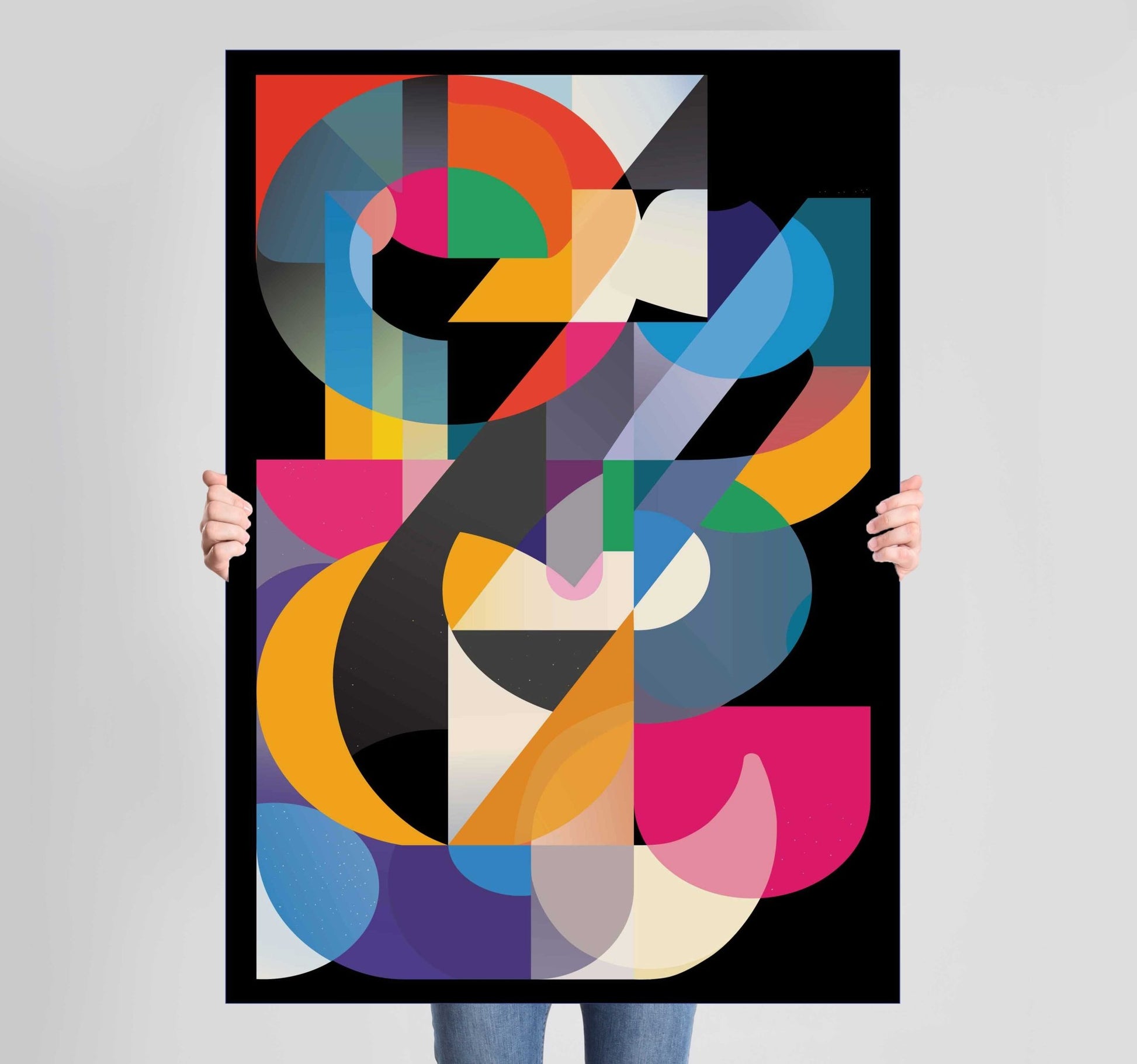 Abstract Colourful Geometrical Poster Wall Art Prints - New Signs