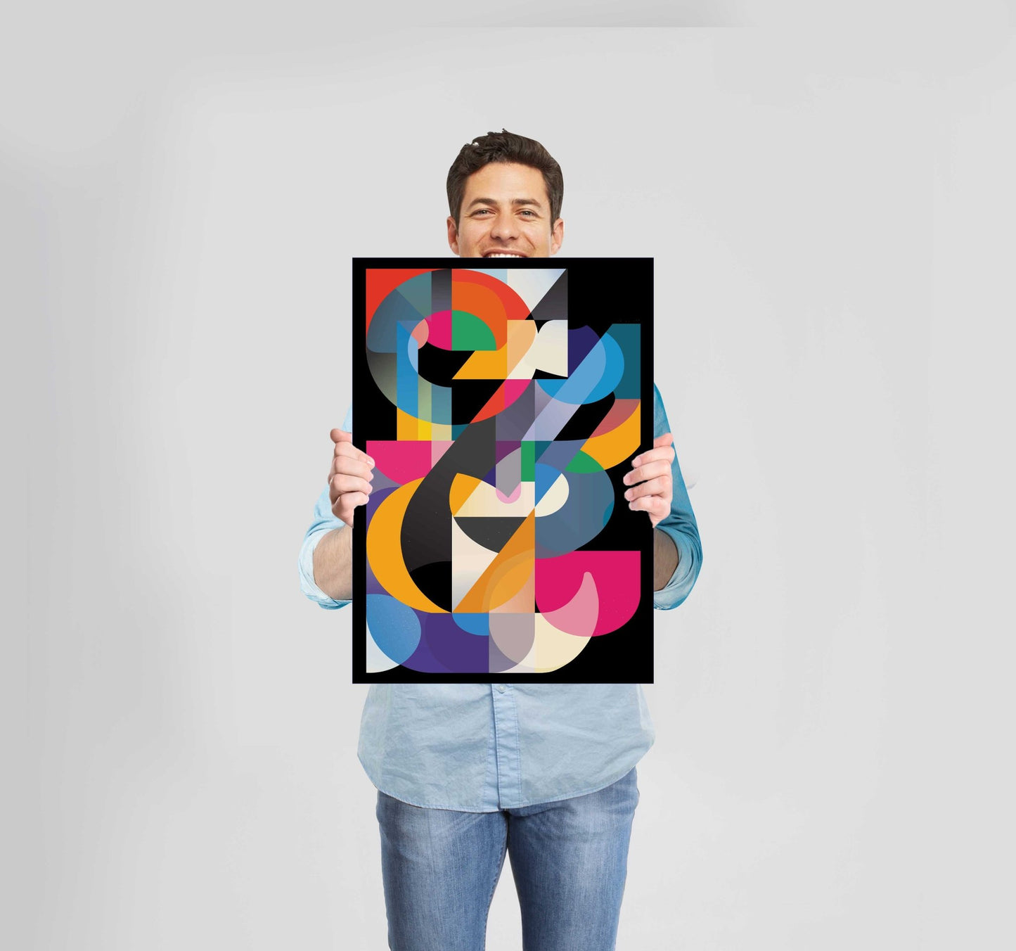Abstract Colourful Geometrical Poster Wall Art Prints - New Signs