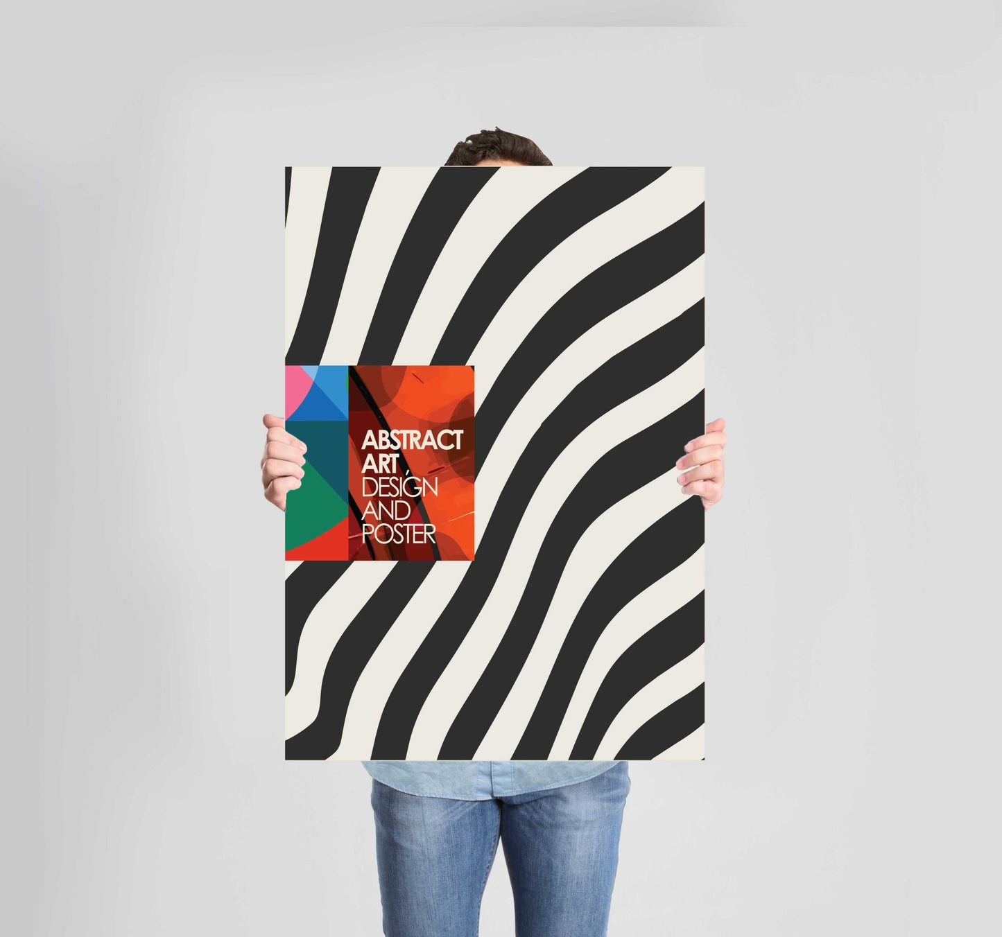 Abstract Colourful Zebra Poster Wall Art Prints (Set of 4) - New Signs