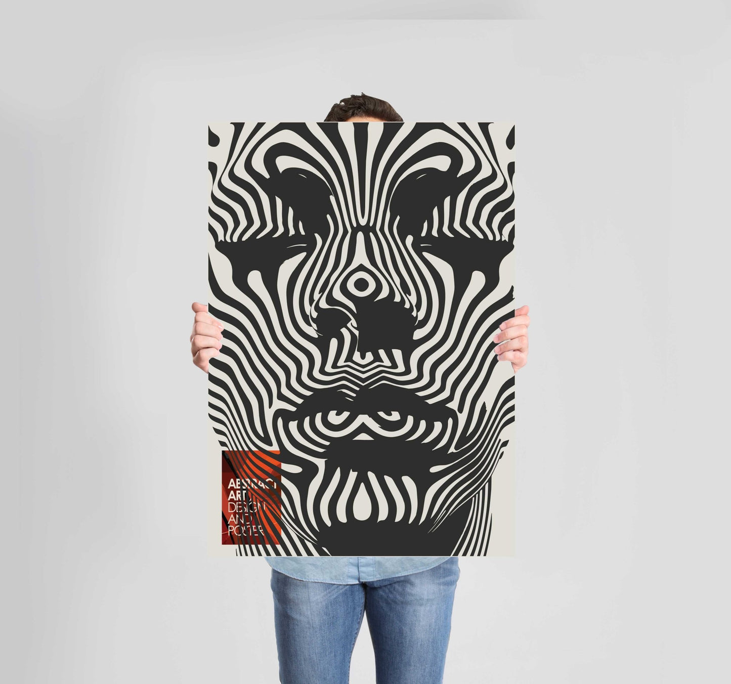 Abstract Colourful Zebra Poster Wall Art Prints (Set of 4) - New Signs