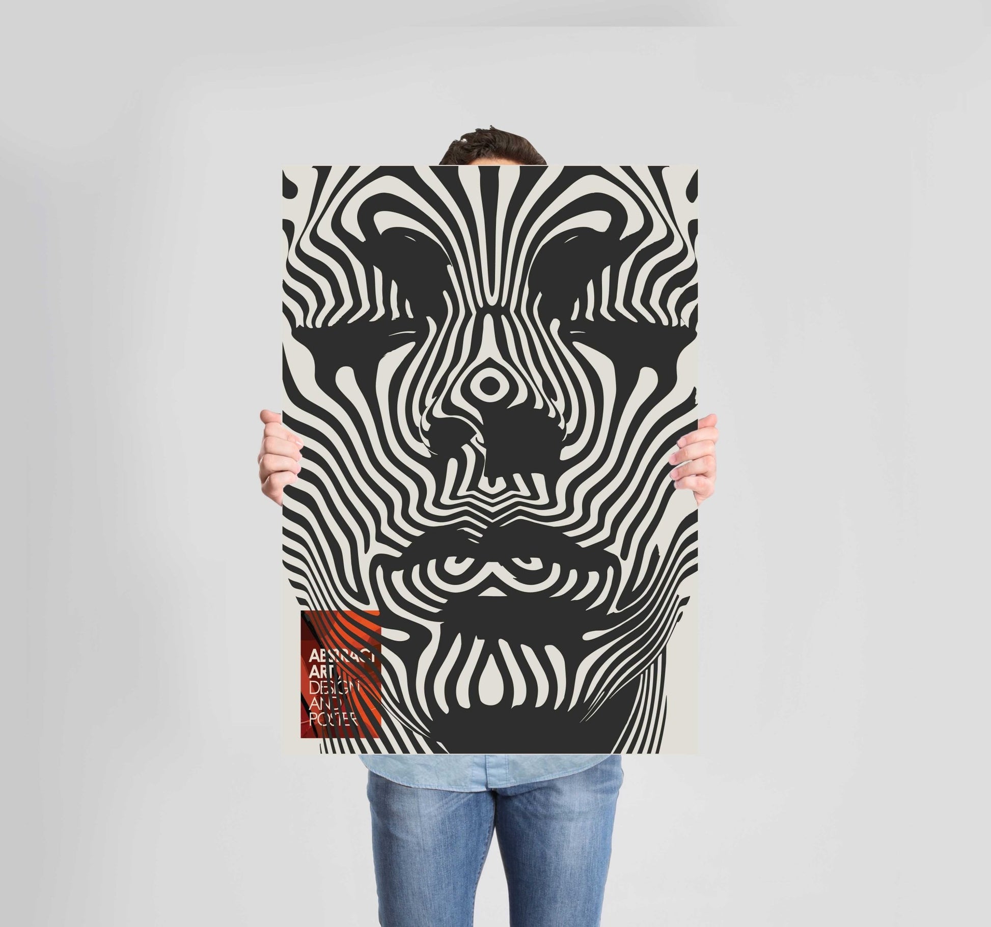 Abstract Colourful Zebra Poster Wall Art Prints (Set of 4) - New Signs