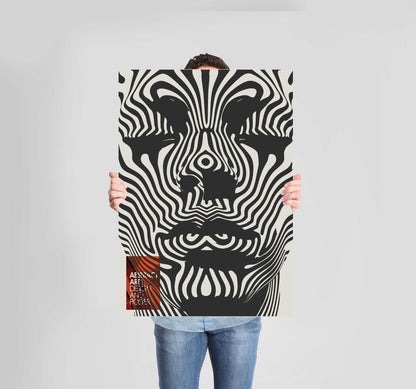 Abstract Colourful Zebra Poster Wall Art Prints (Set of 4) - New Signs