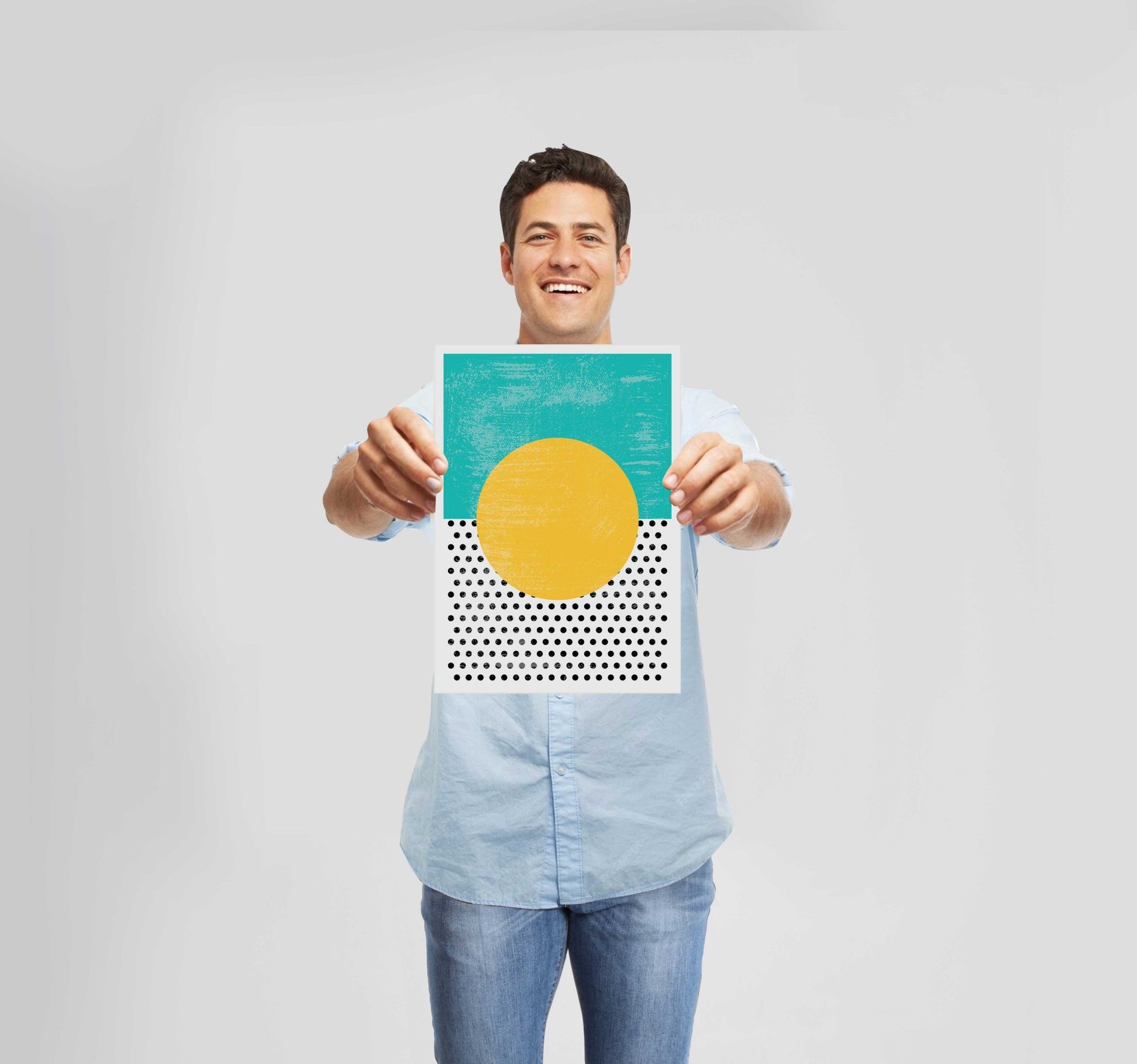 Abstract Shapes Green Poster Wall Art Prints - New Signs