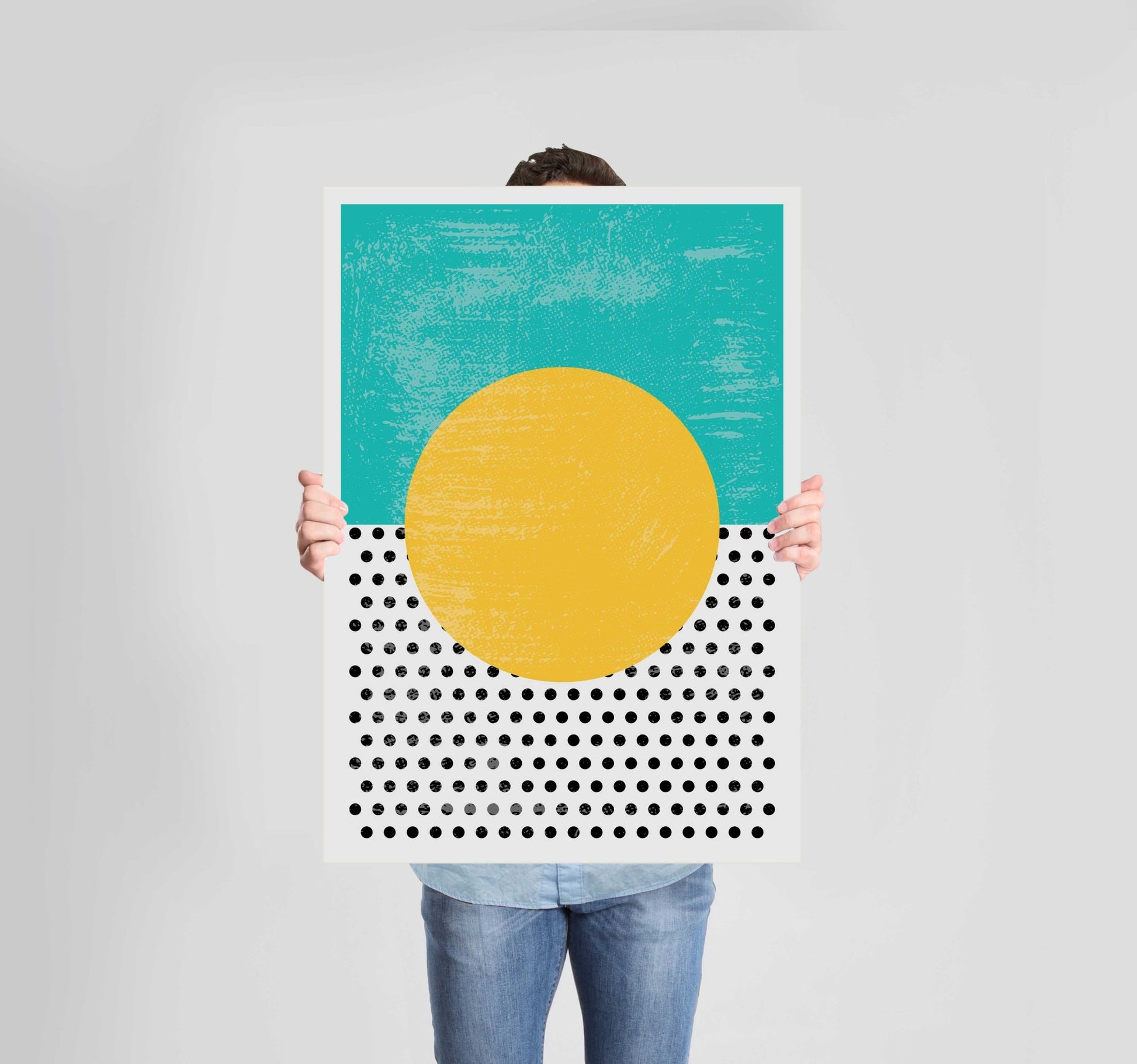 Abstract Shapes Green Poster Wall Art Prints - New Signs