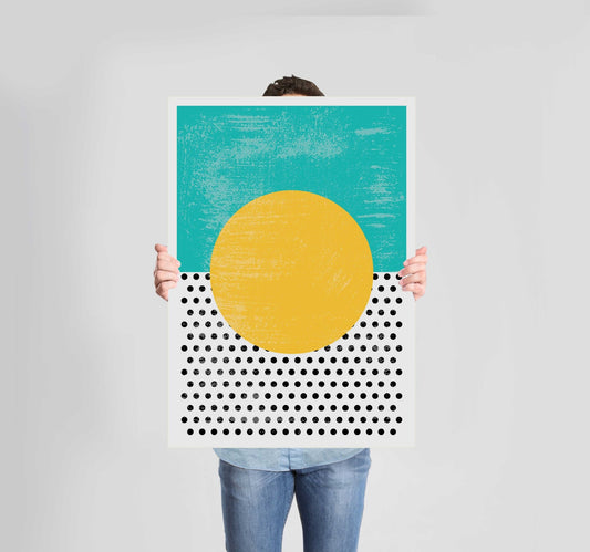 Abstract Shapes Green Poster Wall Art Prints - New Signs