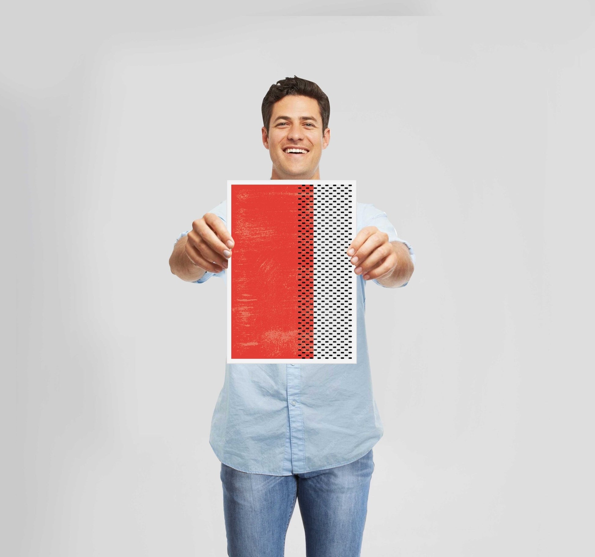 Abstract Shapes Red Poster Wall Art Prints - New Signs