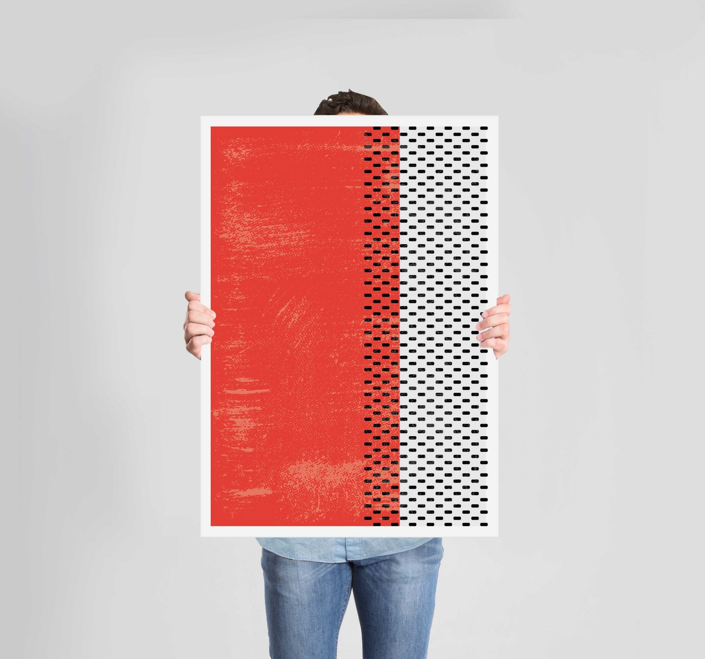 Abstract Shapes Red Poster Wall Art Prints - New Signs