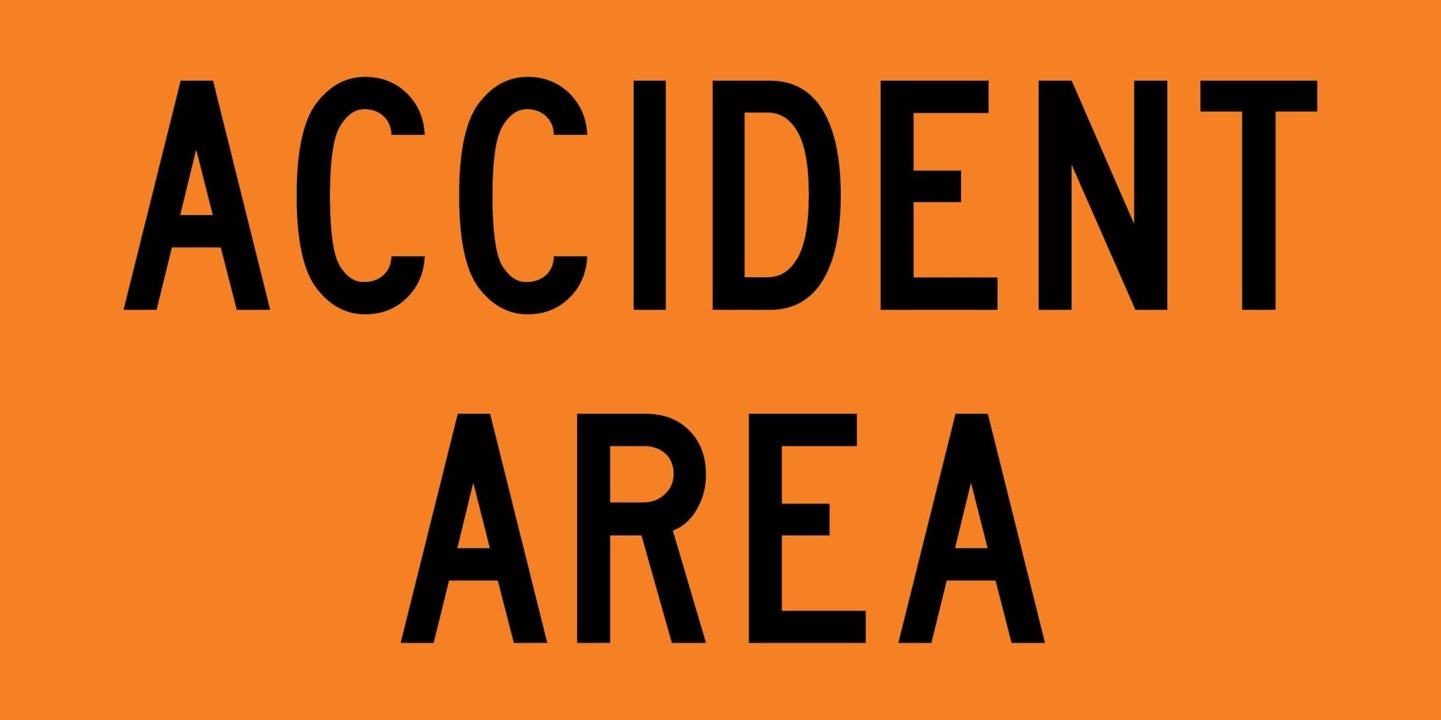 Accident Area Orange Long Multi Message Traffic Sign – New Signs