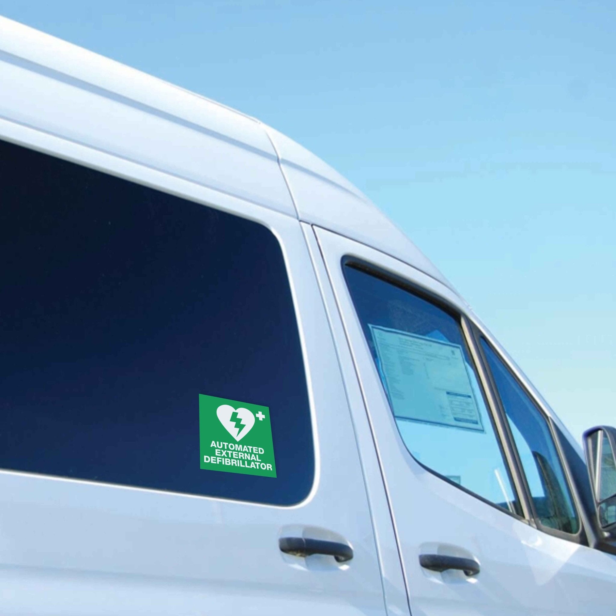 AED Green Vehicle Sticker – New Signs