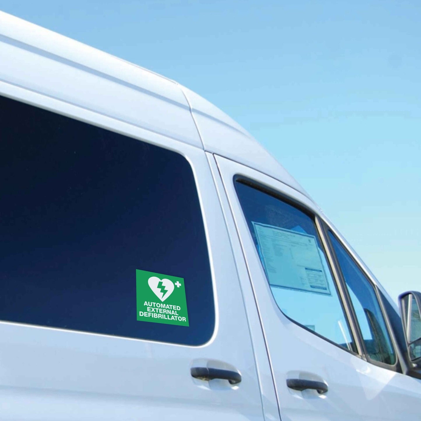 AED Green Vehicle Sticker - New Signs
