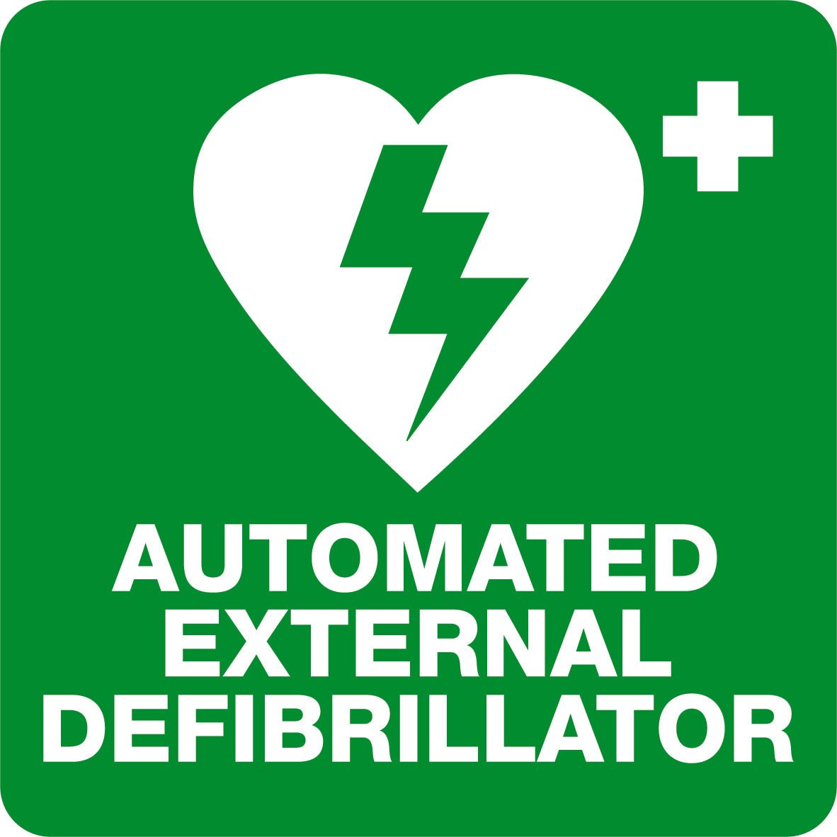 AED Green Vehicle Sticker - New Signs