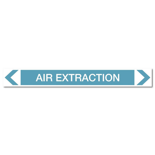 Air - Air Extraction - Pipe Marker Sticker - New Signs