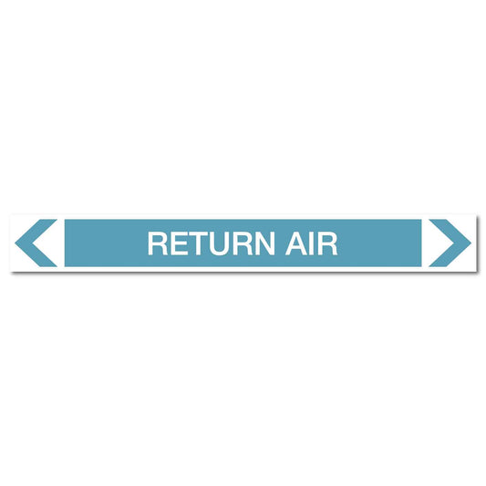 Air - Return Air - Pipe Marker Sticker - New Signs