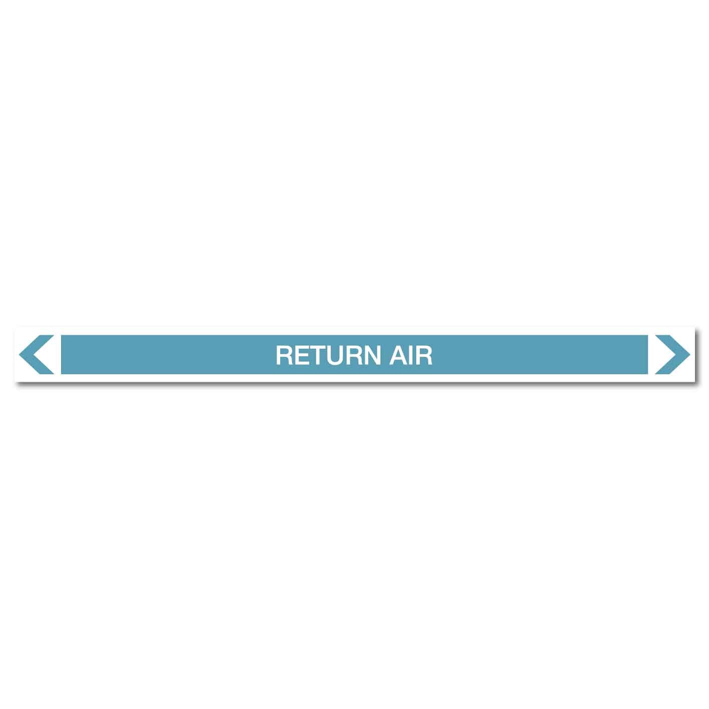 Air - Return Air - Pipe Marker Sticker - New Signs