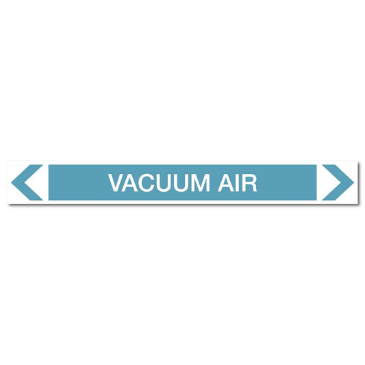 Air - Vacuum Air - Pipe Marker Sticker - New Signs