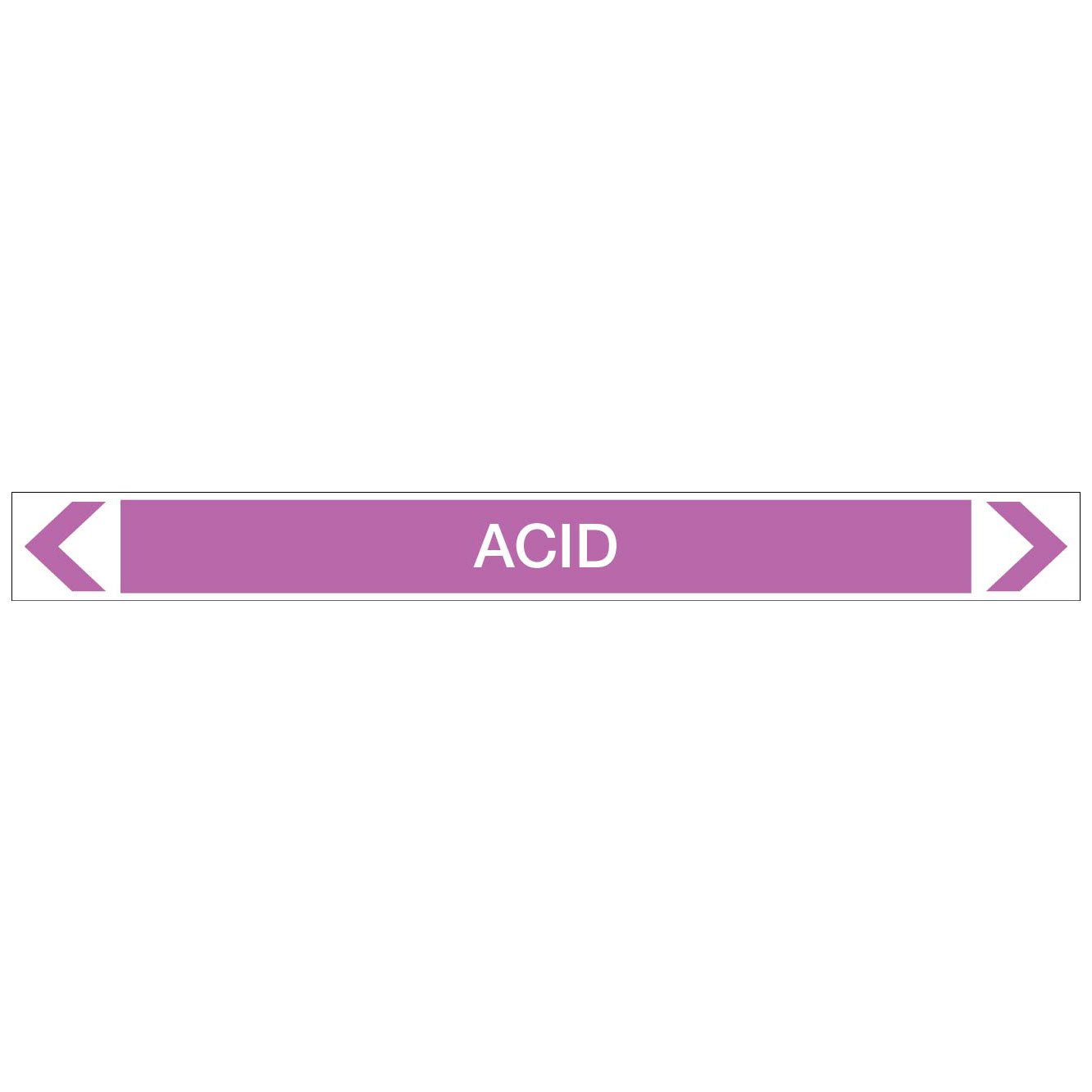 Alkalis / Acids - Acid - Pipe Marker Sticker - New Signs