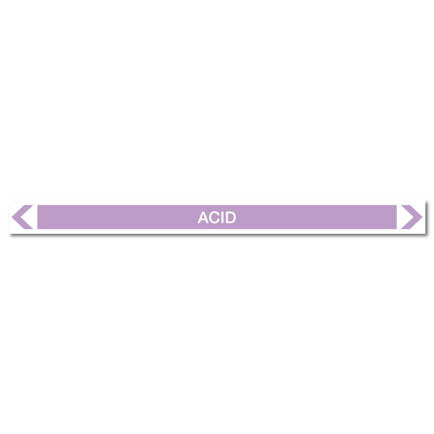 Alkalis / Acids - Acid - Pipe Marker Sticker - New Signs