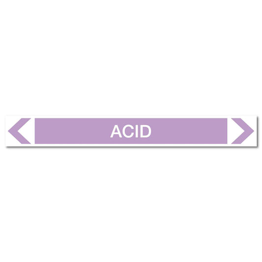 Alkalis / Acids - Acid - Pipe Marker Sticker - New Signs