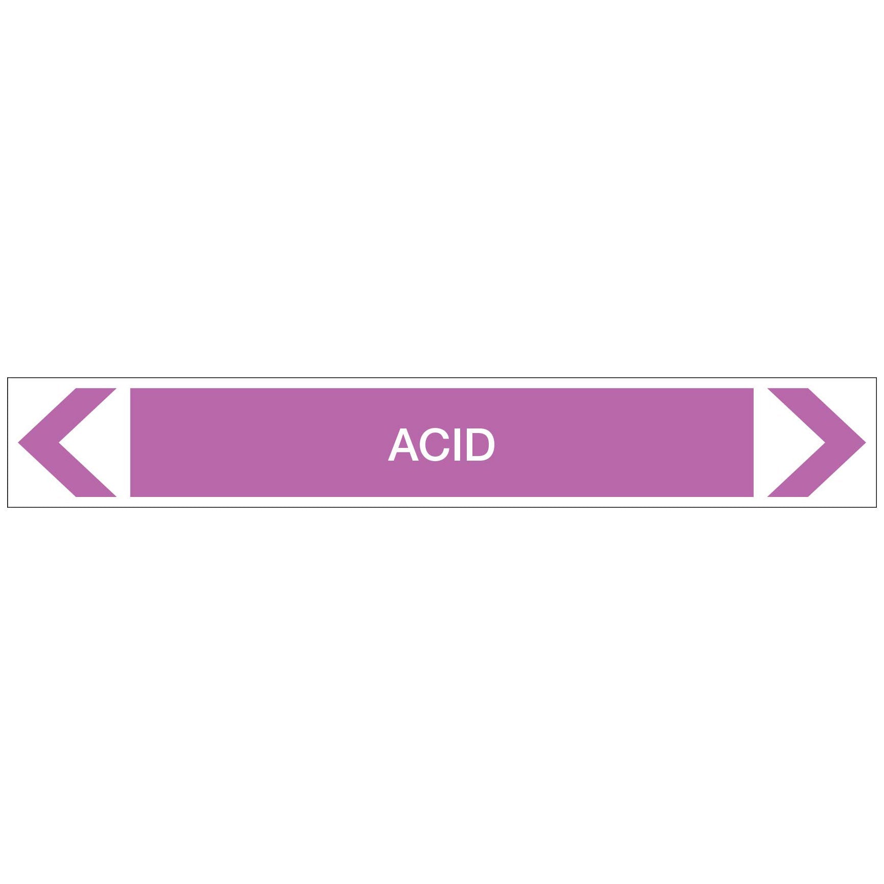 Alkalis / Acids - Acid - Pipe Marker Sticker - New Signs
