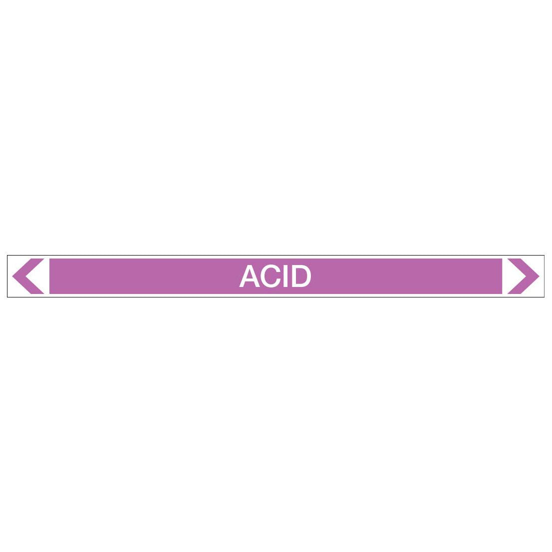 Alkalis / Acids - Acid - Pipe Marker Sticker - New Signs