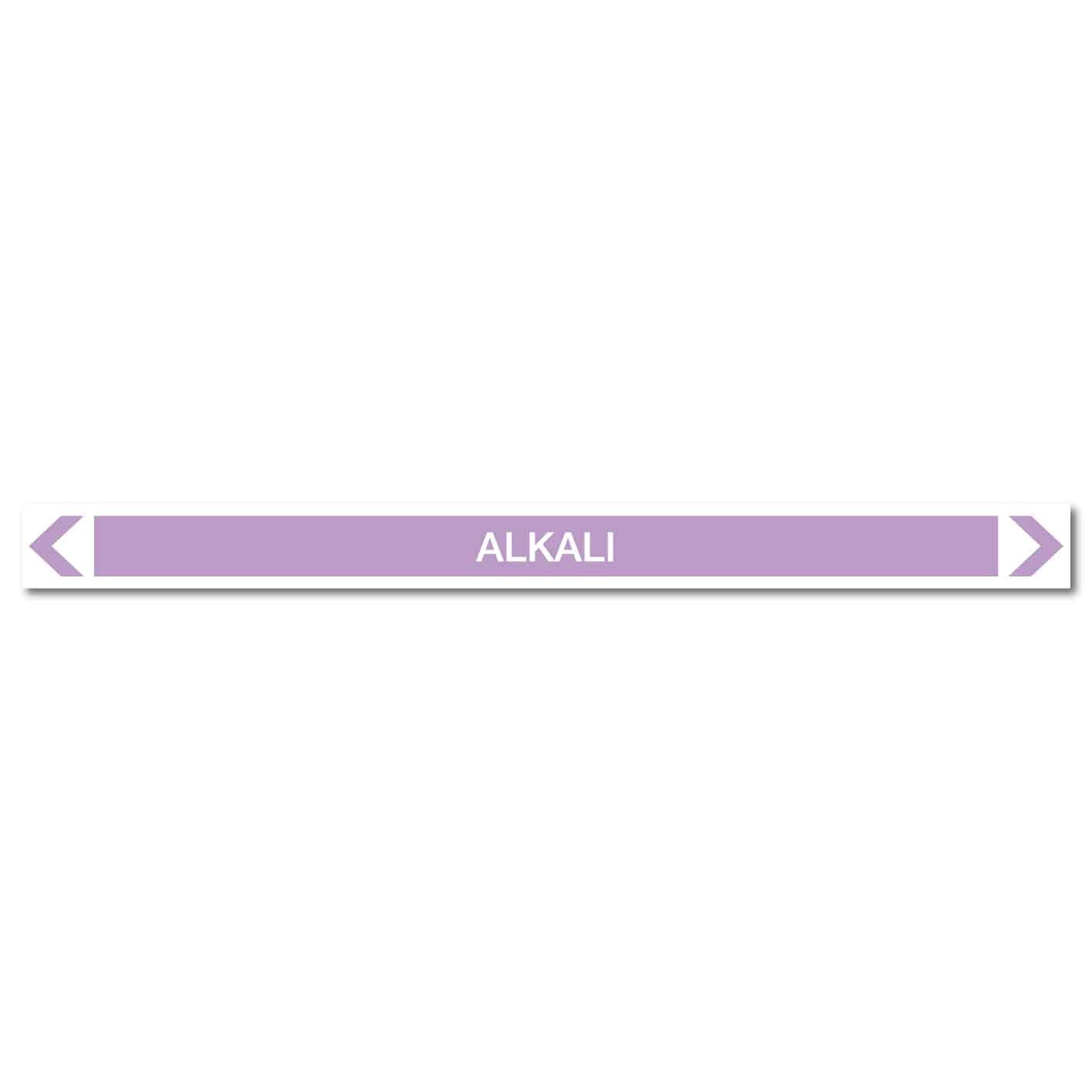 Alkalis / Acids - Alkali - Pipe Marker Sticker - New Signs