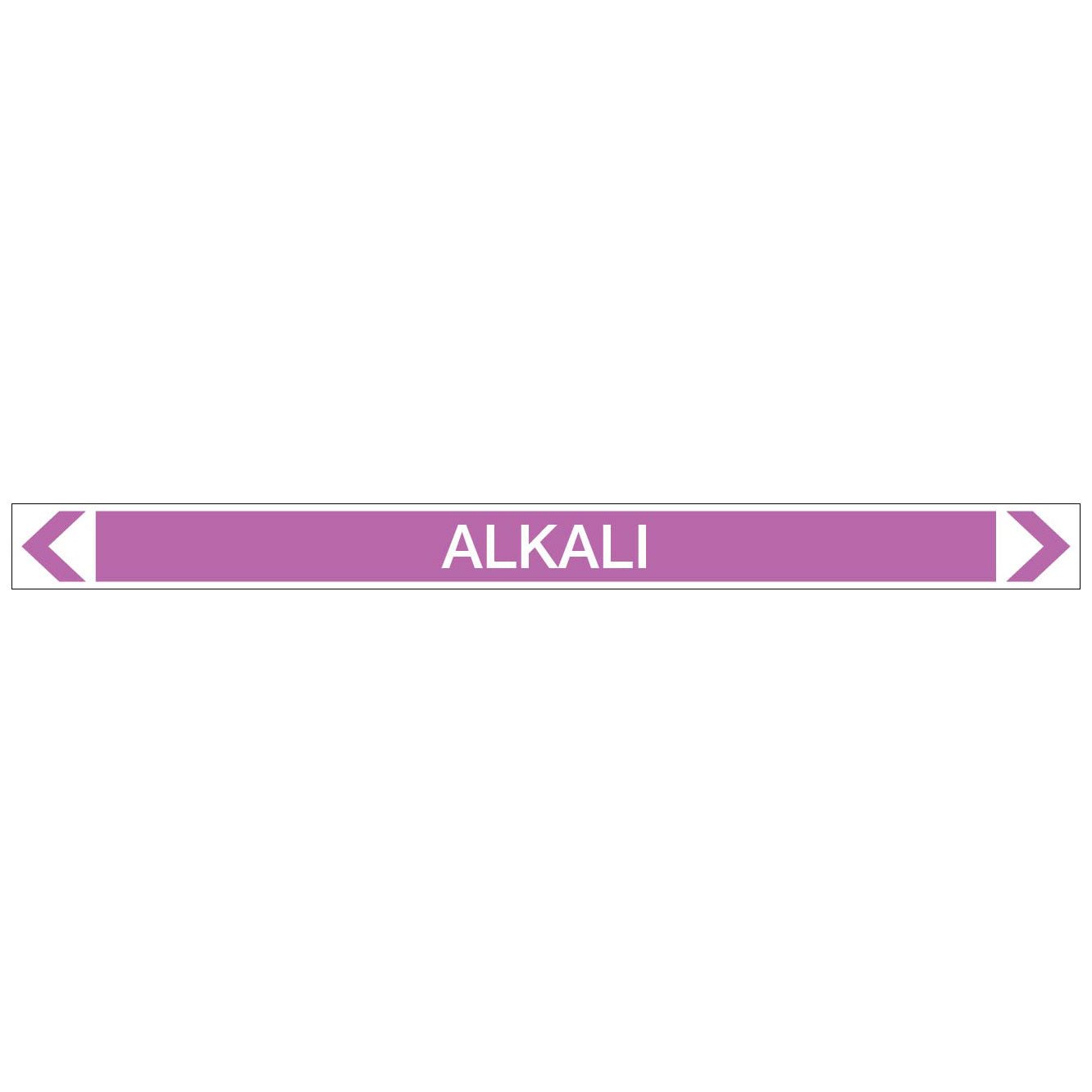 Alkalis / Acids - Alkali - Pipe Marker Sticker - New Signs