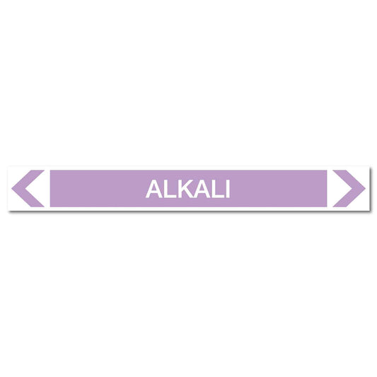 Alkalis / Acids - Alkali - Pipe Marker Sticker - New Signs