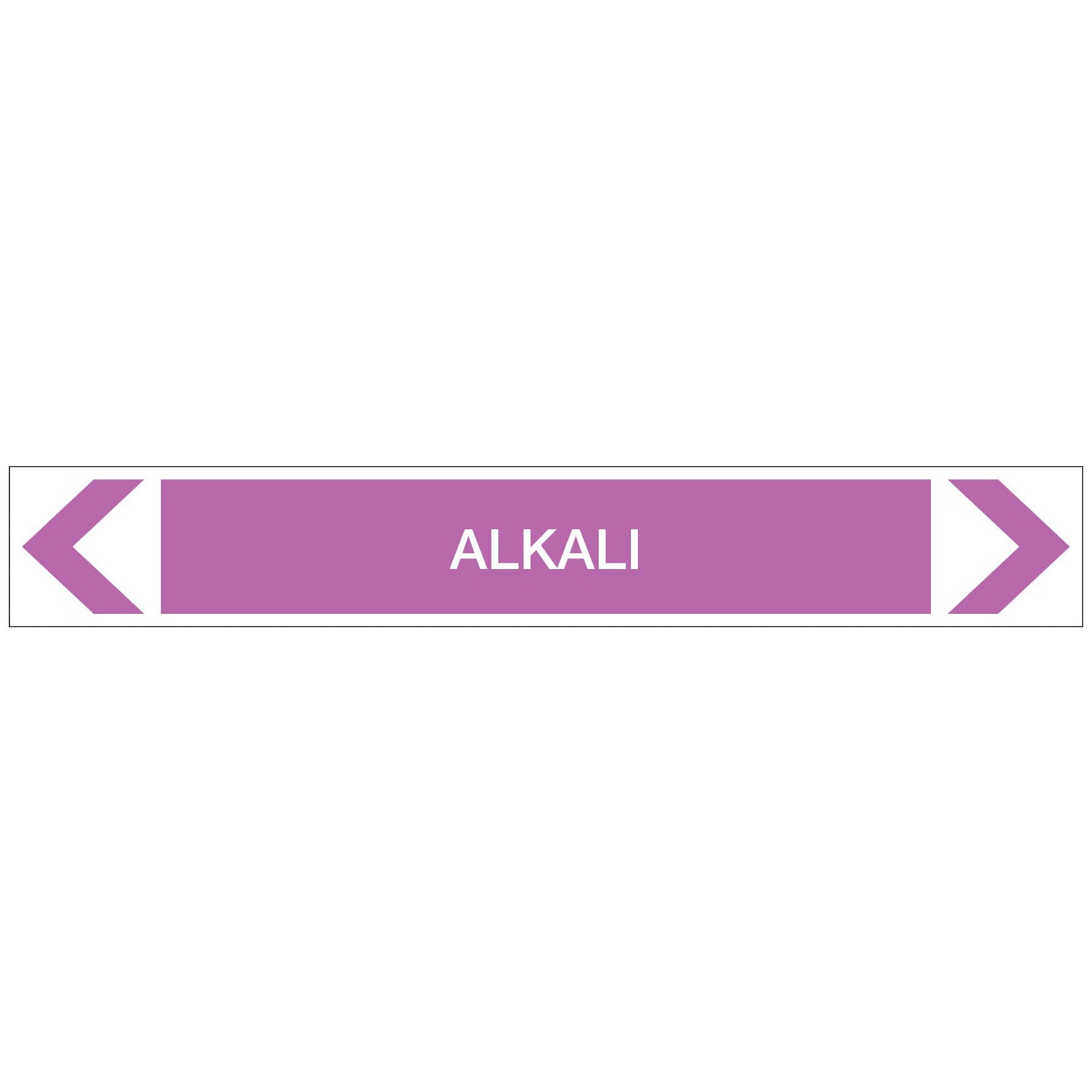 Alkalis / Acids - Alkali - Pipe Marker Sticker - New Signs
