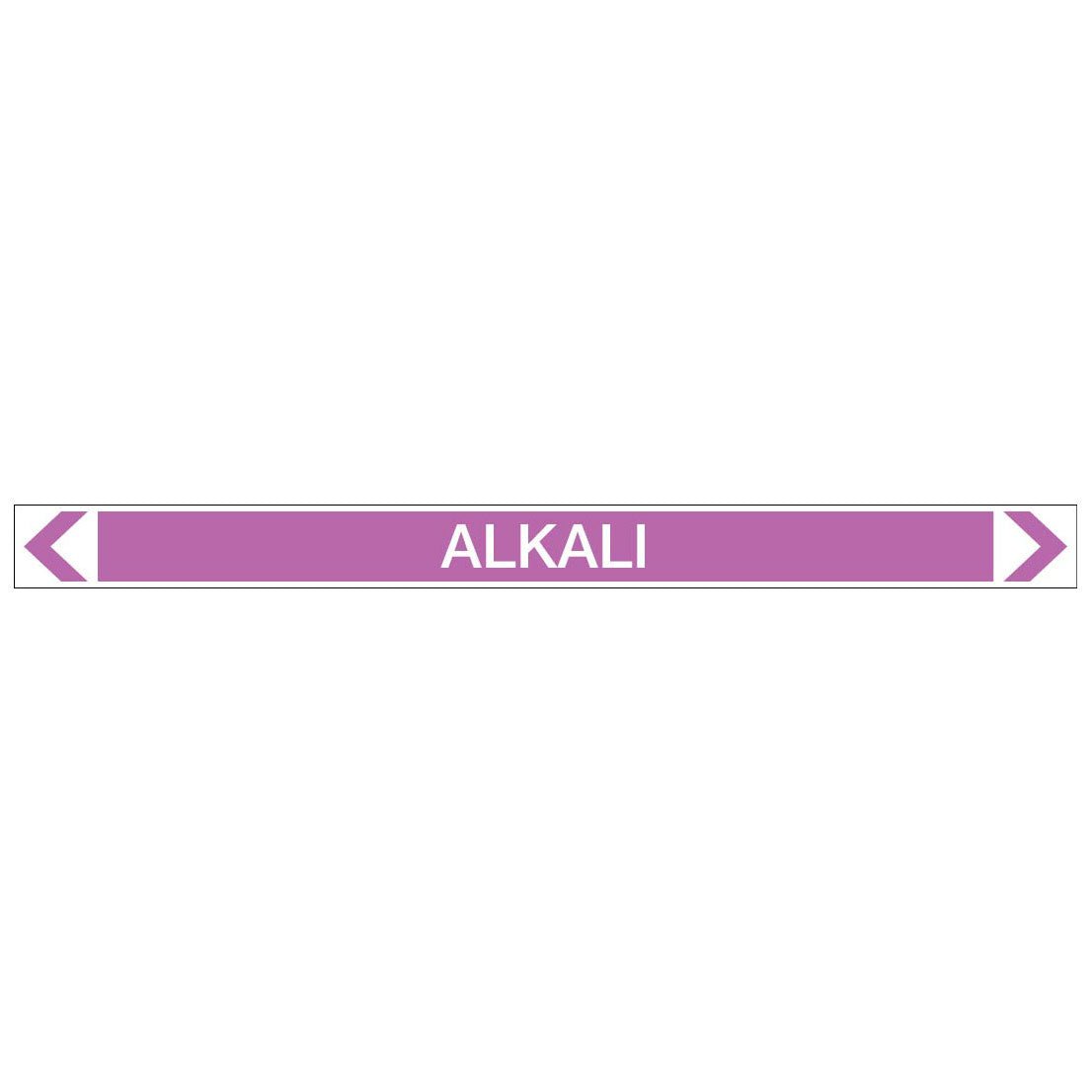 Alkalis / Acids - Alkali - Pipe Marker Sticker - New Signs