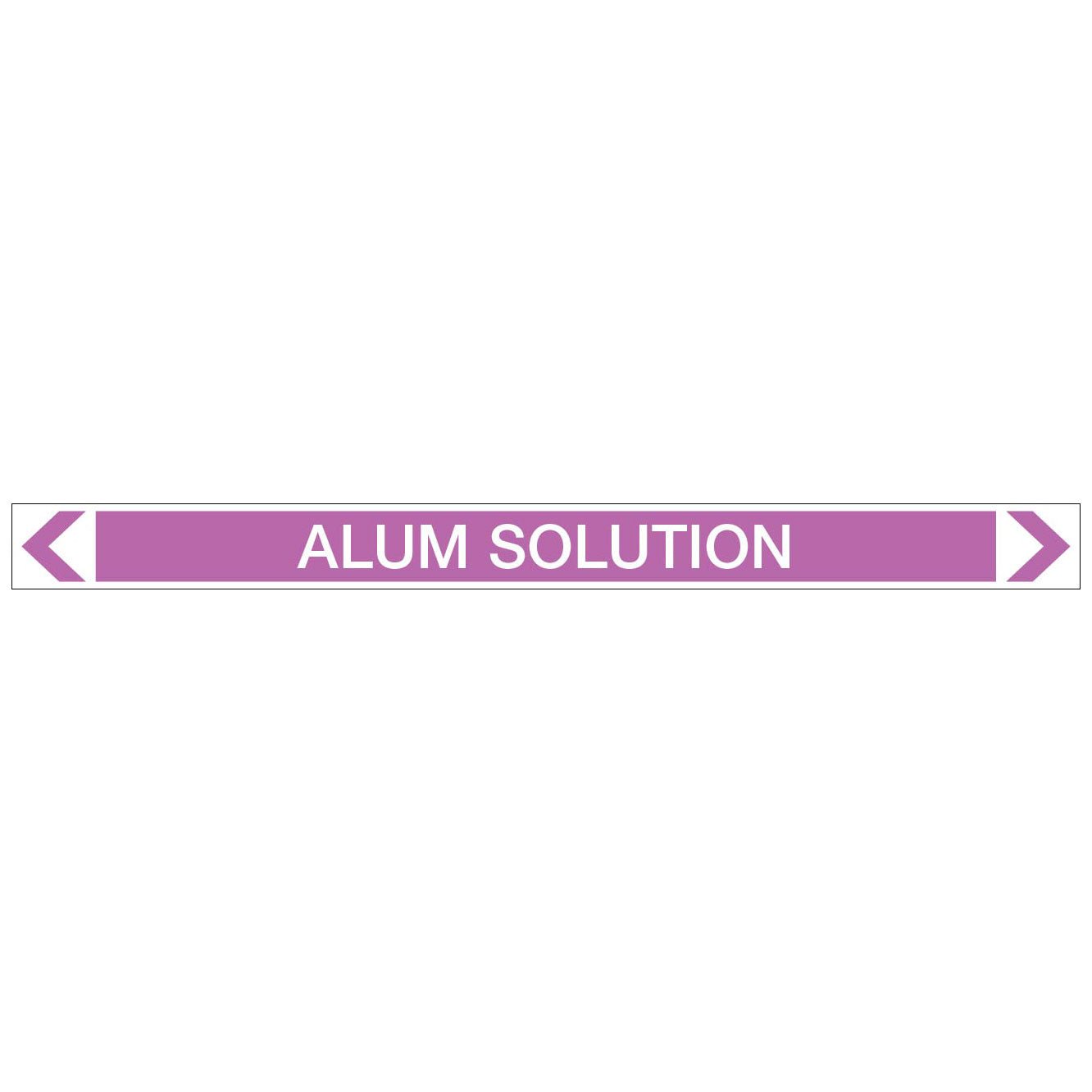 Alkalis / Acids - Alum Solution - Pipe Marker Sticker - New Signs