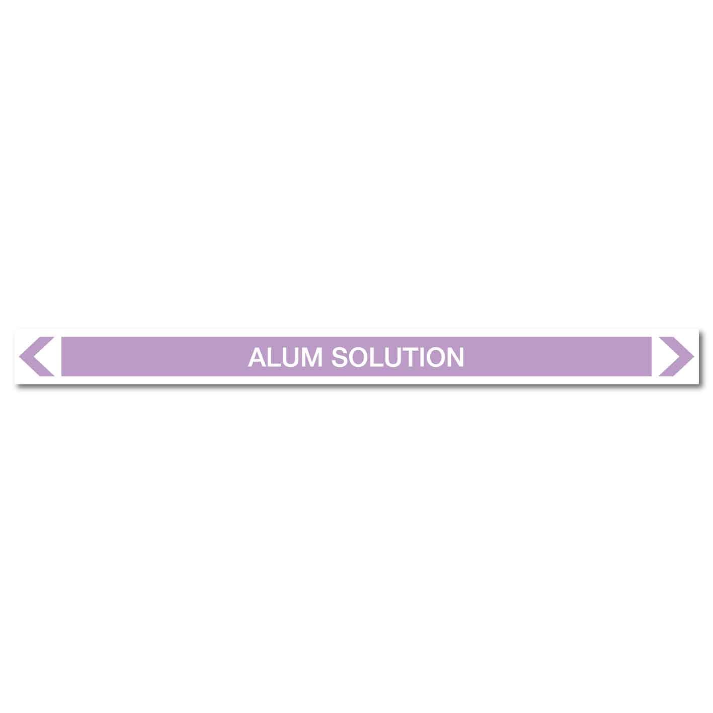 Alkalis / Acids - Alum Solution - Pipe Marker Sticker - New Signs