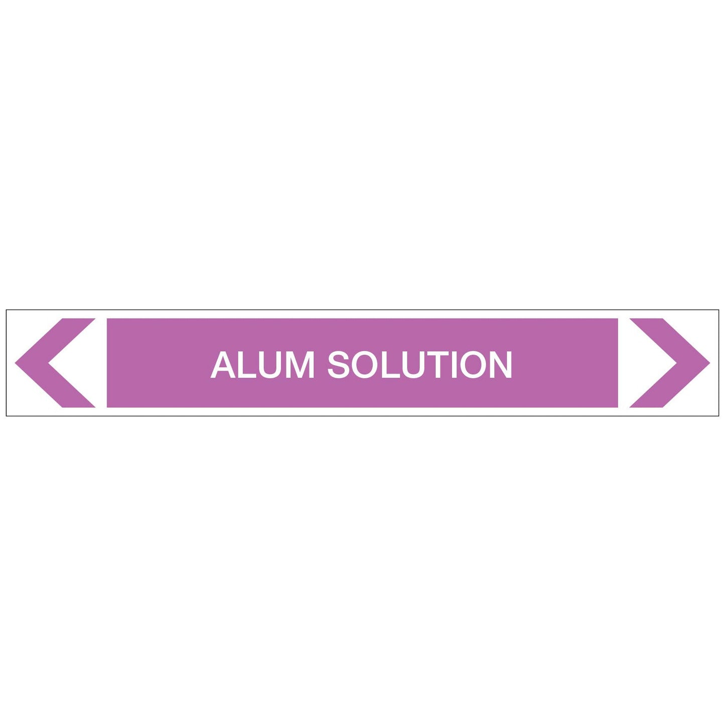 Alkalis / Acids - Alum Solution - Pipe Marker Sticker - New Signs